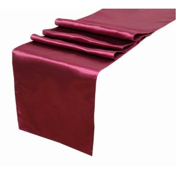 Location Chemin de table SATIN ROUGE 2 m 80-Deco mariage - Artnuptial