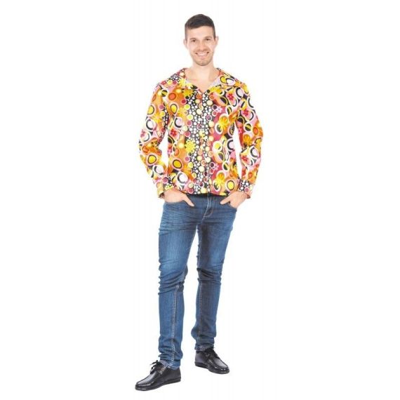 Chemise Orange Psychedelique Deguisement pas cher Badaboum