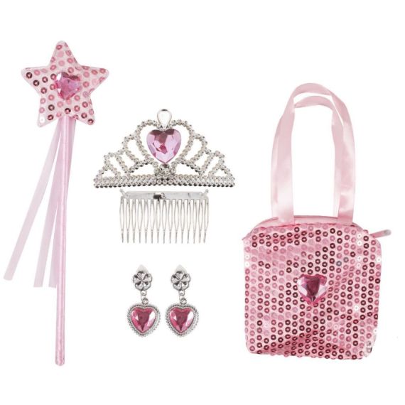 Kit de 6 accessoires princesse bleue fille