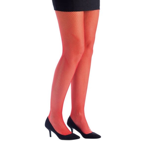 Collant résille sales rouge