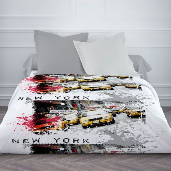 Couette imprimée TODAY 220X240 New York Splash, linge de maison