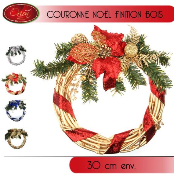 Mini plateau rectangulaire couronne de noël