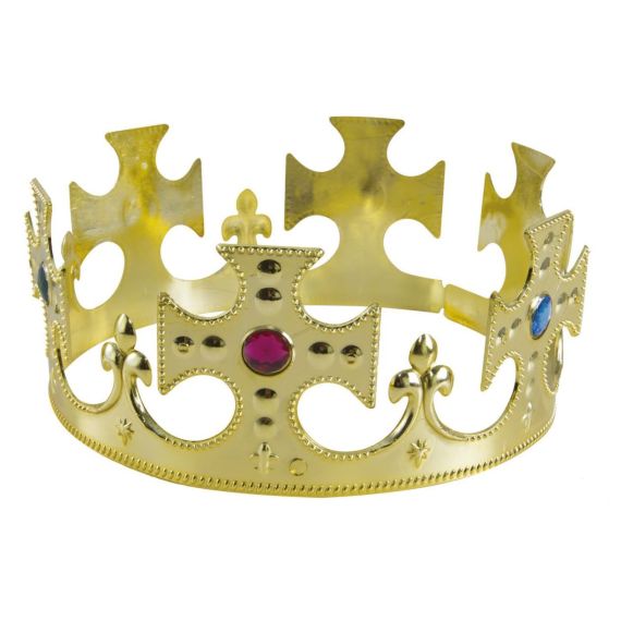 Couronne de Roi Or - accessoire pour deguisement pas cher - Badaboum