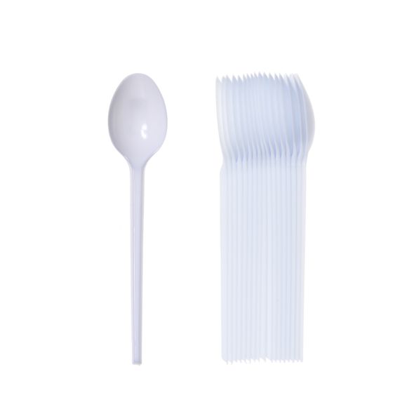 100 Cuillères En Plastique Réutilisables Gris Argenté - Pour Fêtes, Pique-niques, Repas En Extérieur