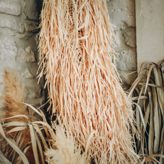 Déco Feuille de Raphia Naturel pas chere - Badaboum