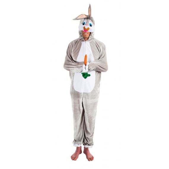 Déguisement Adulte Lapin Gris 180cm, Déguisement enfant pas cher