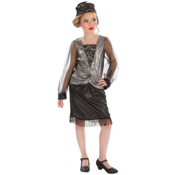 Déguisement Femme Charleston Noir L/XL, Déguisement enfant pas cher -  Badaboum