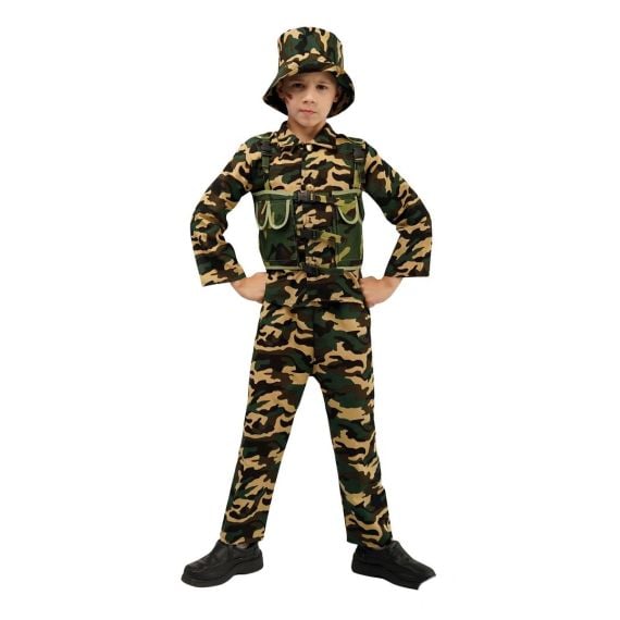 Déguisement Enfant Soldat Militaire 7/9 Ans, Déguisement enfant pas cher -  Badaboum