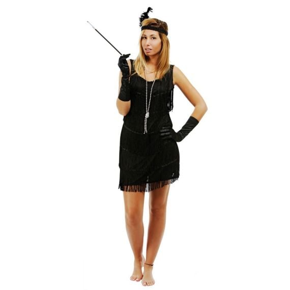 Deguisement Femme Charleston Noir S M deguisements pas cher Badaboum