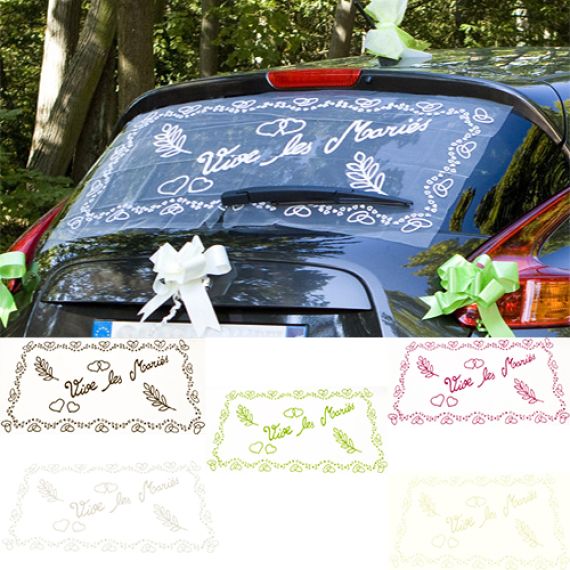 Mini noeud a tirer pour voiture mariage, decoration mariage - Badaboum