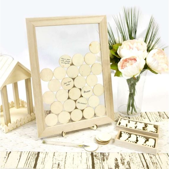 Cadre livre d'or Transparent, decoration mariage - Badaboum