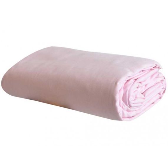 Acheter drap plat 270x300 Rose 100% coton - Badaboum