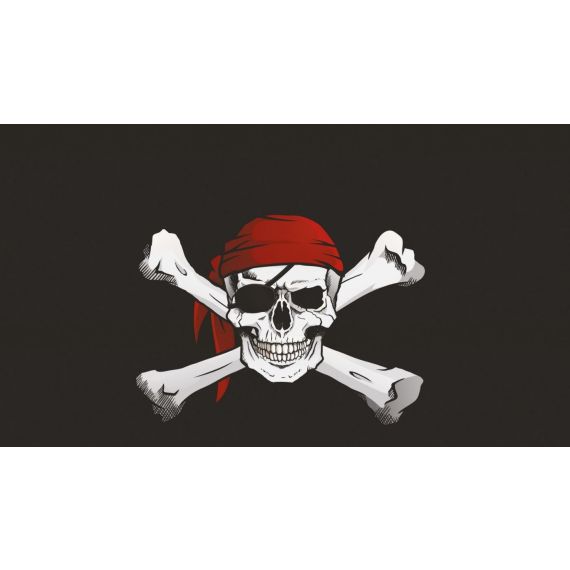 Drapeau de pirate 90x150cm - L'Entrepôt de la Fête