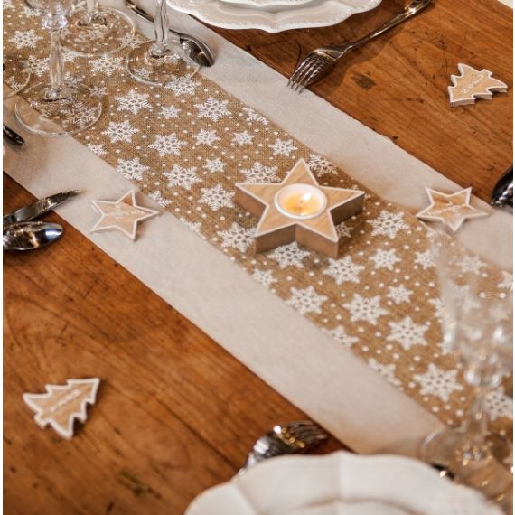 Etoile en Bois pour Decoration de table mariage - Badaboum