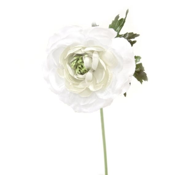 Fleur artificiel renoncule blanc 30cm, fleur mariage - Badaboum