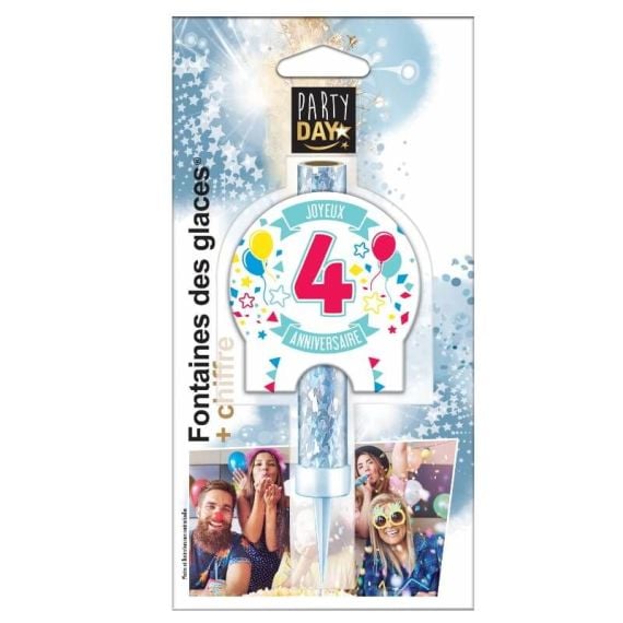 Lot de 4 fontaine des glaces en papier - Multicolore