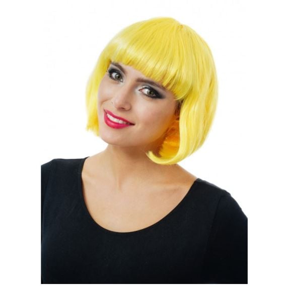 Perruque Carre Jaune accessoire deguisement pas cher Badaboum