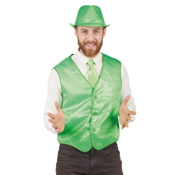 gilet de costume vert