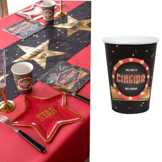 Assiettes jetables pour fête cinéma