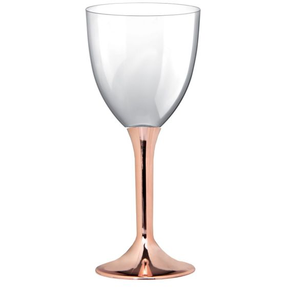 Grand Verre à eau plastique Rose gold Chrome, vaisselle jetable - Badaboum