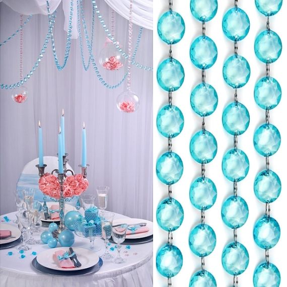 Guirlande de diamant en cristal Or 1 mètre, decoration mariage - Badaboum