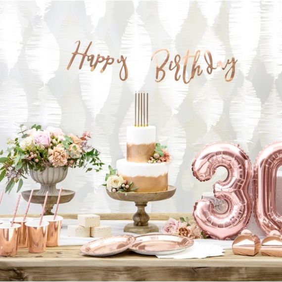 Votre âge marqué sur cette décoration anniversaire rose gold