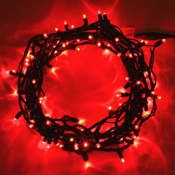 Guirlande electrique de noel pas cher 100 led rouge - Badaboum