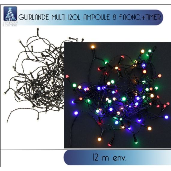 Guirlande lumineuse Boule 20LED Blanc, deco noel pas cher - Badaboum