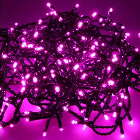 Guirlande lumineuse rose LED extérieure 17m 240 LED