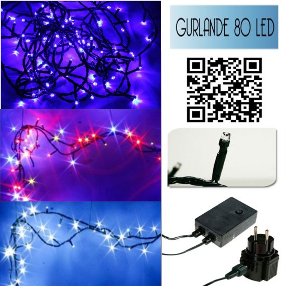 Guirlande rideau lumineux 160 LED