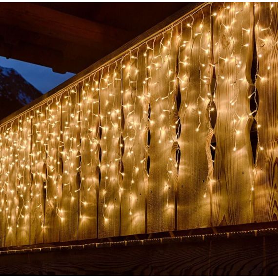 Guirlande lumineuse stalactite Blanc Chaud 3m - Badaboum