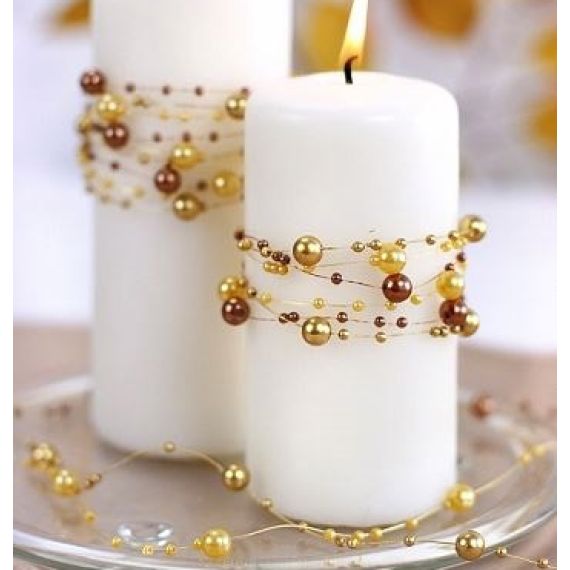 Guirlande De Perles Pour Bougies Flottantes, 50 Décorations De Bougies