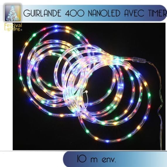 LE Guirlande Lumineuse 10M, 240 LEDs Blanc Chaud, Guirlande Tube