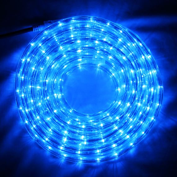 Guirlande tube lumineux LED 12 Mètres Bleu, decoration Noel - Badaboum