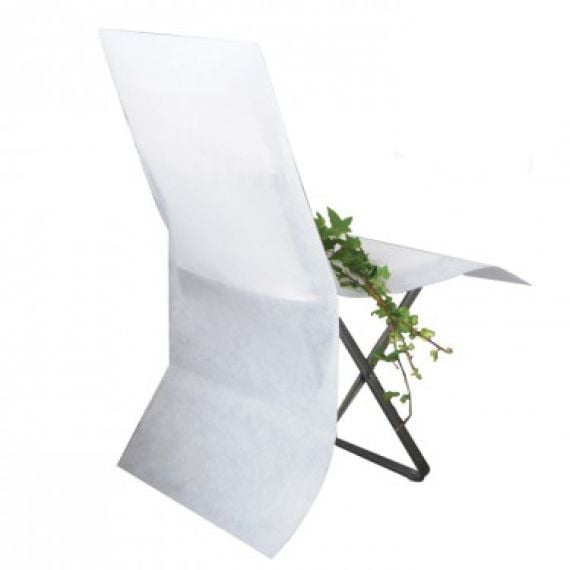 Lot de 25 Housses de chaise pas cher en tissu intissé Blanche pas cher -  Badaboum