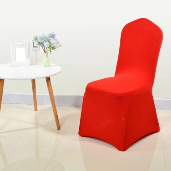 Housse de chaise Lycra Rouge pas cher Universelle - Badaboum