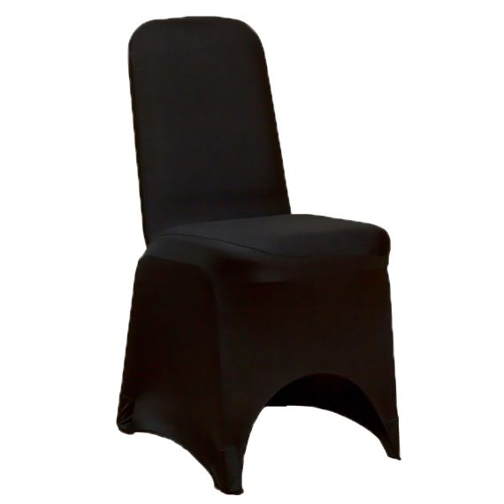 Housse de chaise mariage en lycra Noir, housse de chaise integrale -  Badaboum