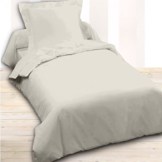 Housse de couette 1 personne 140x200 cm 100% Coton - Blanc