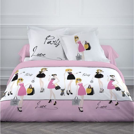 Housse de couette pas cher 220x240 Only Demoiselles Badaboum