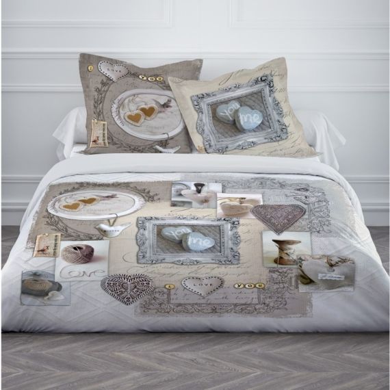 Housse de couette 220x240 This is Love, linge de lit pas cher