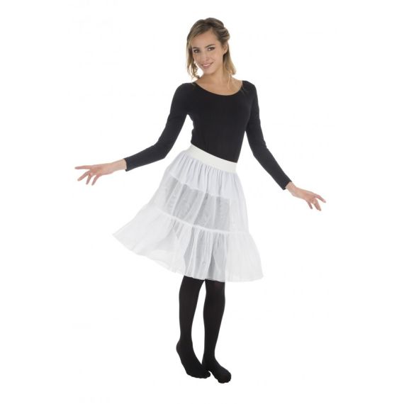 Jupe longue blanche S M Costume femme pas cher Badaboum