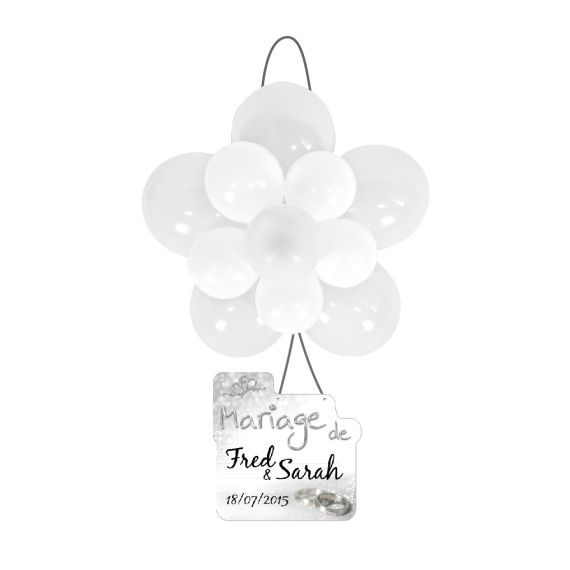 Kit decoration ballon mariage pas cher Blanc - Badaboum