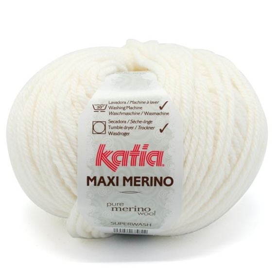 Pelotes Laine Katia Blues écru - Aiguille 4 - Neuf - Fabriqué En France