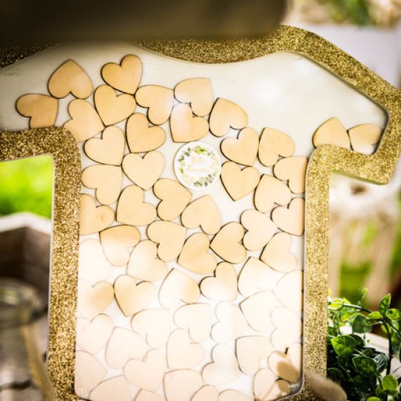 Livre d'or Cadre Body Blanc et Or, decoration mariage - Badaboum