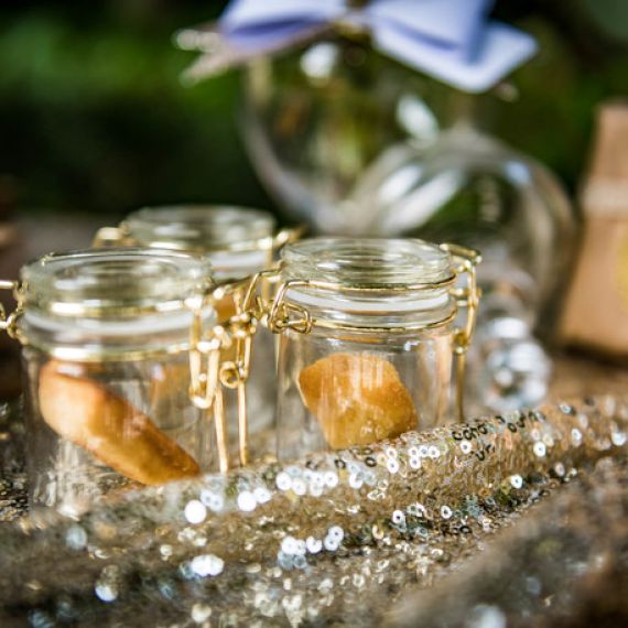 Le mini pot verre carré baptême - Les Petits Cadeaux