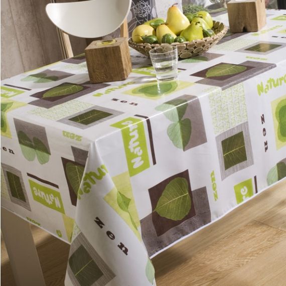 Nappe toile cirée Nature Zen, Nappe pas cher sur mesure- Badaboum