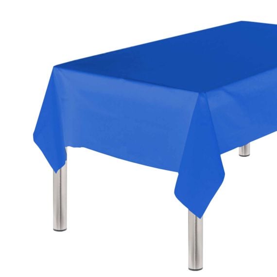 Nappe en plastique rectangulaire Bleu Roi, nappe pas cher - Badaboum