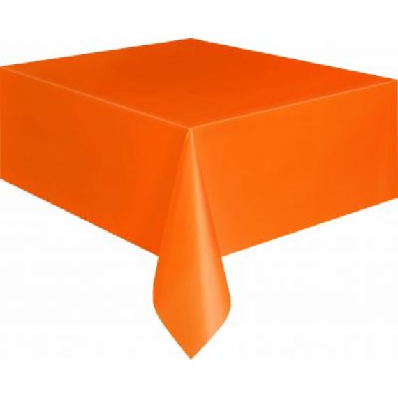 Nappe en plastique rectangulaire Orange, vaisselle jetable - Badaboum