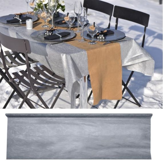 Rouleau nappe spunbond Noire, vaisselle jetable - Badaboum