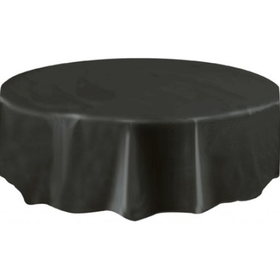 Nappe ronde noire haut de gamme pour mariage et fêtes - Dragées